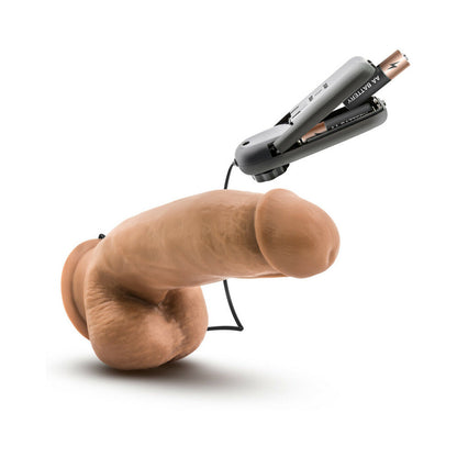 LOVERBOY MMA FIGHTER REMOTE-CONTROLLED 7 IN. VIBRATING DILDO WITH BALLS TAN