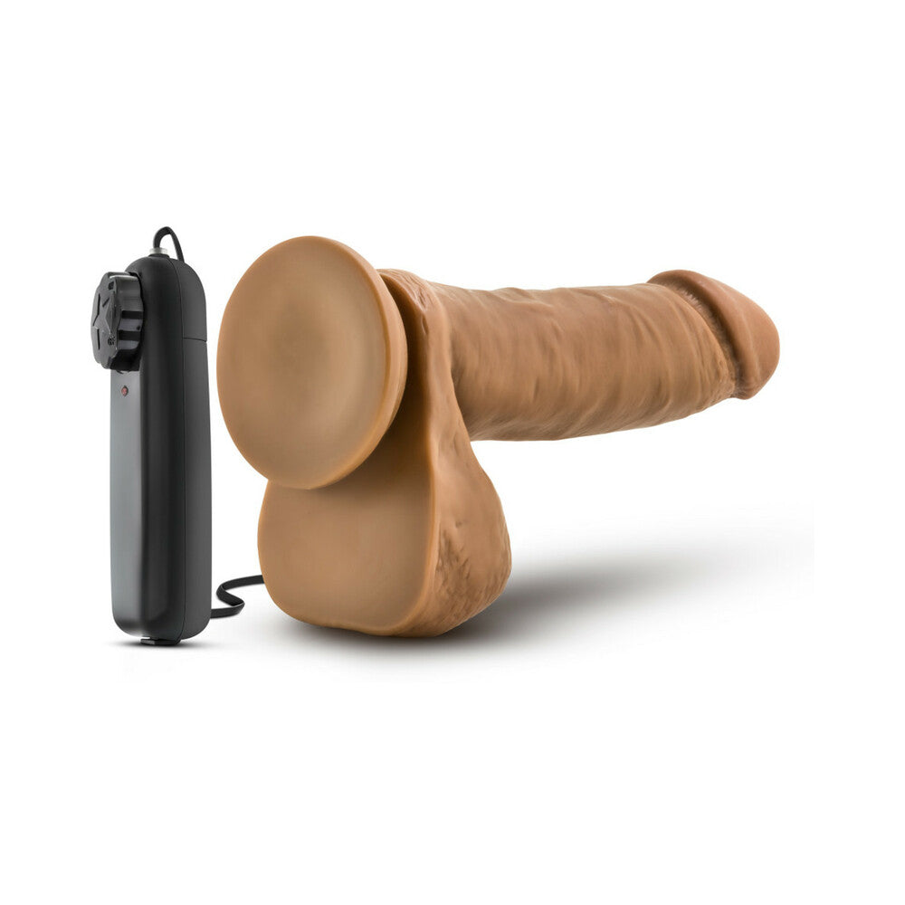 LOVERBOY SOCCER CHAMP REMOTE-CONTROLLED 8 IN. VIBRATING DILDO WITH BALLS TAN