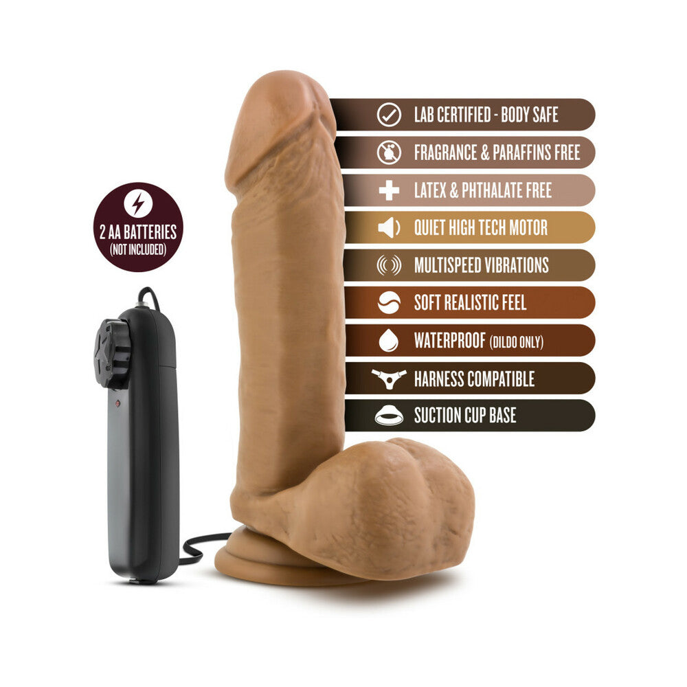 LOVERBOY SOCCER CHAMP REMOTE-CONTROLLED 8 IN. VIBRATING DILDO WITH BALLS TAN