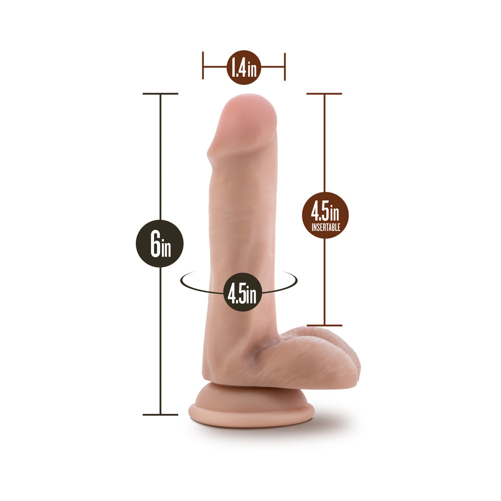 BLUSH - COVERBOY RANGER ROB REALISTIC 6 IN. DILDO WITH BALLS BEIGE