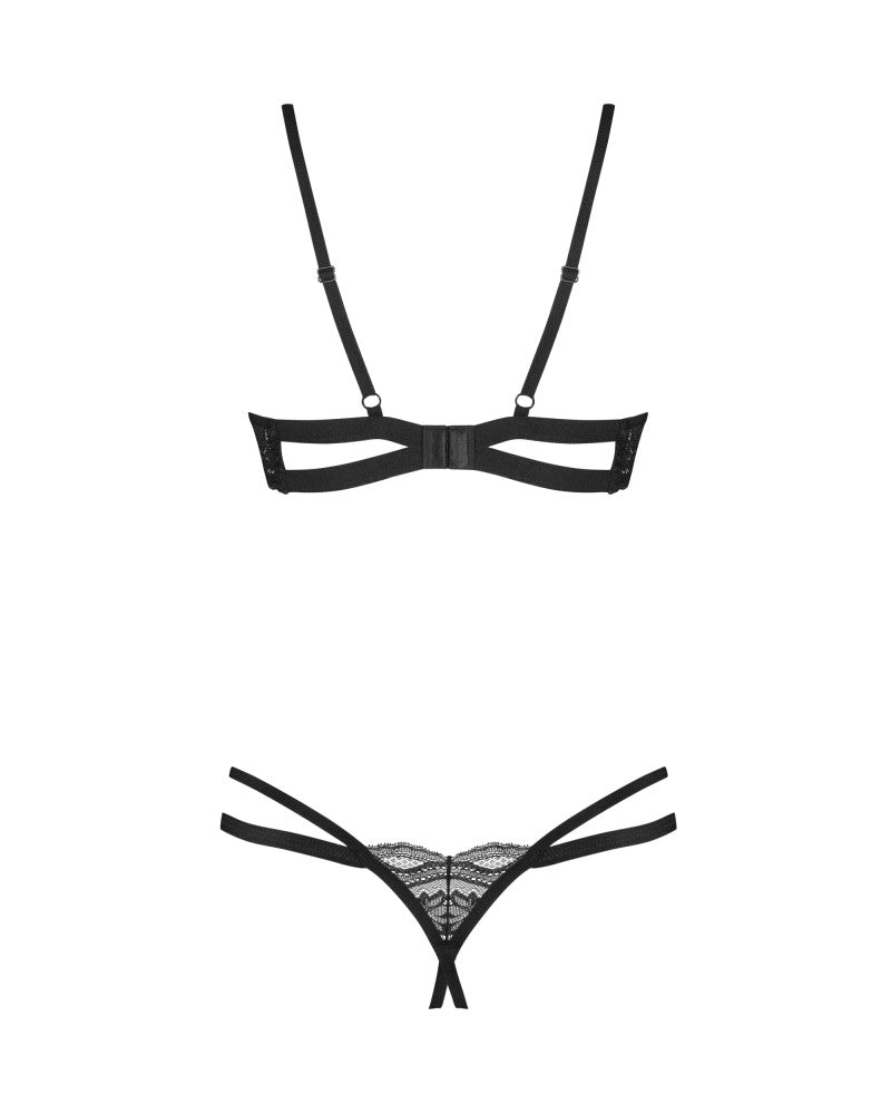OBSESSIVE - NUTRIS 2-PCS CROTCHLESS SET  M/L