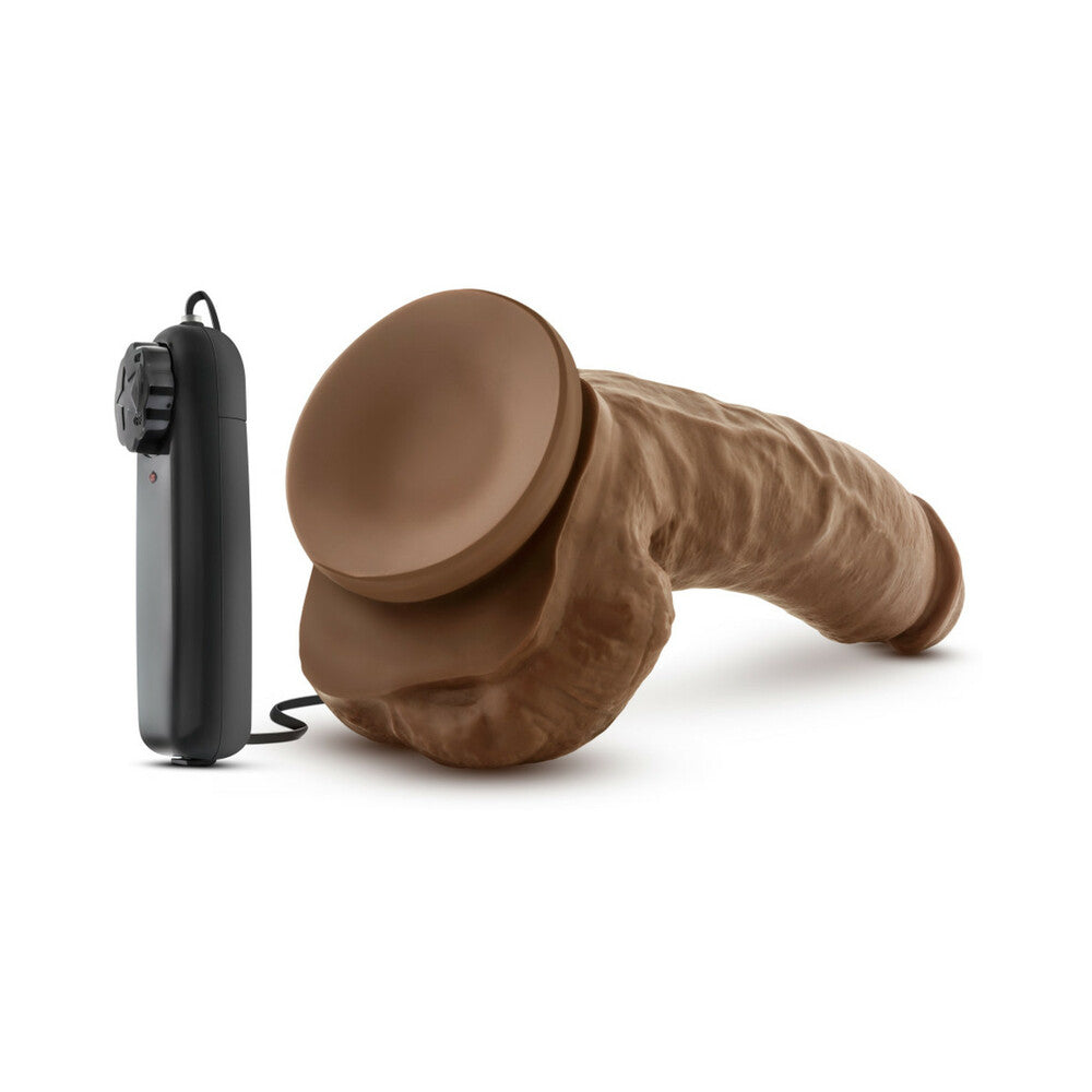 LOVERBOY THE BOXER REMOTE-CONTROLLED 9 IN. VIBRATING DILDO WITH BALLS TAN