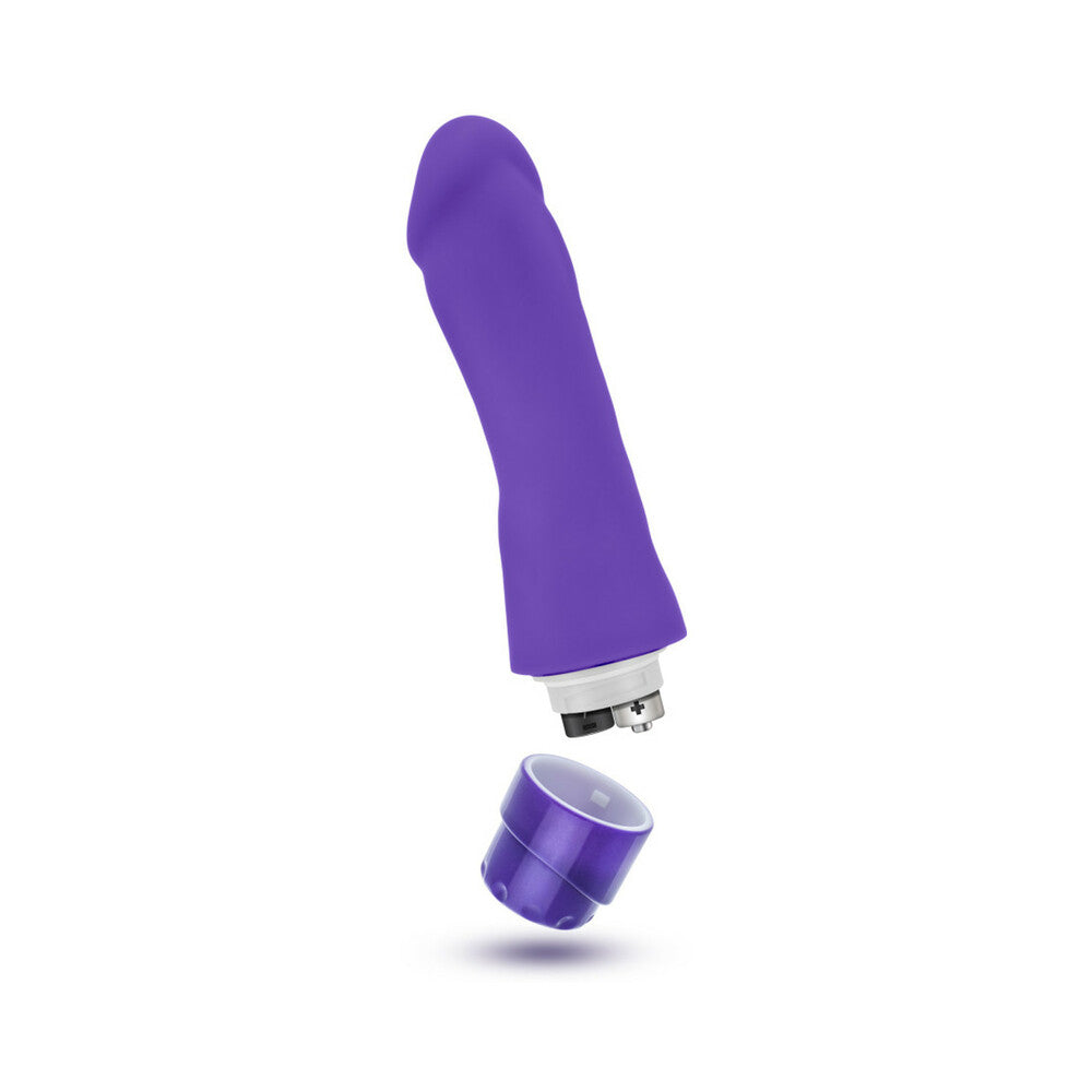 LUXE MARCO 7.75 IN. SILICONE VIBRATING DILDO PURPLE