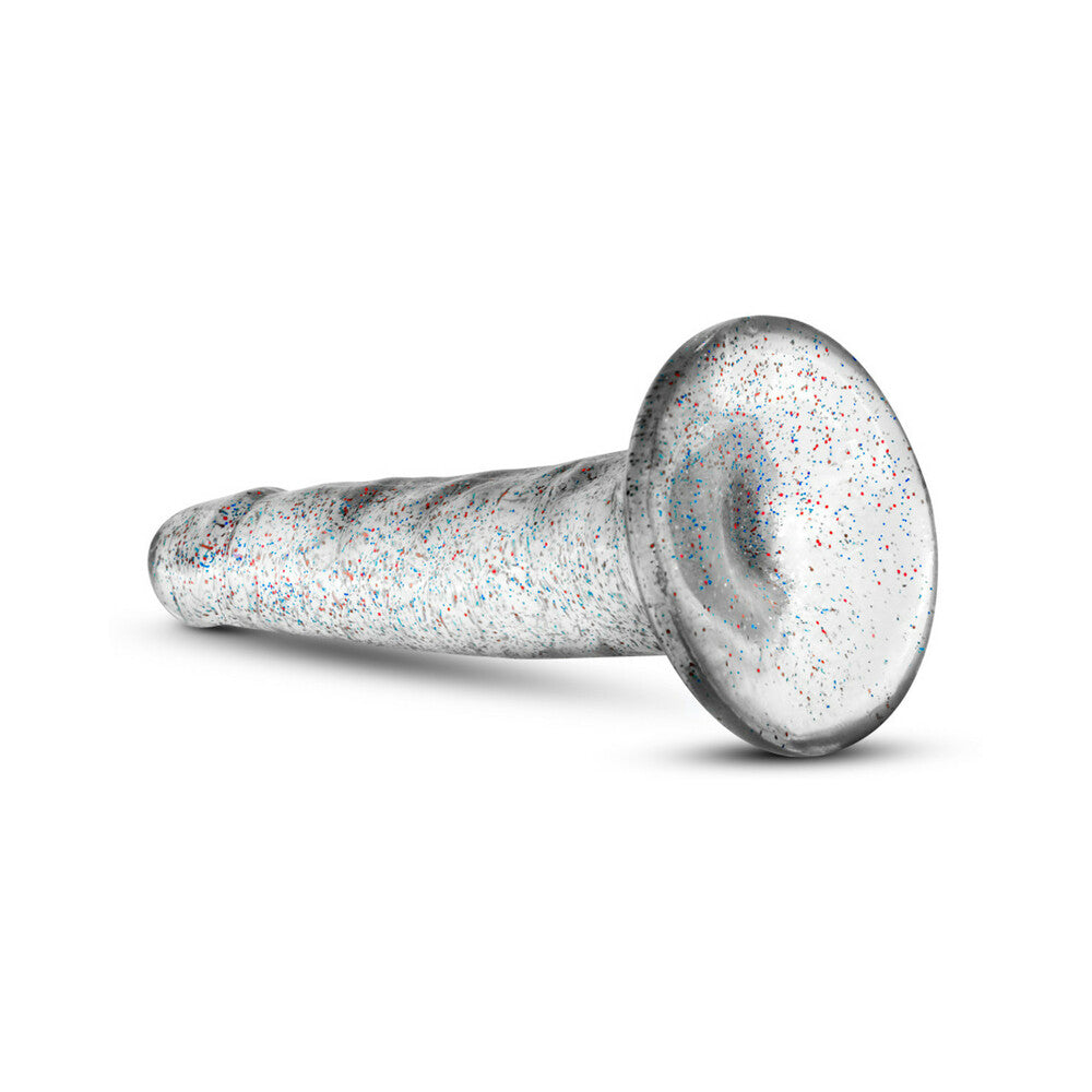 NATURALLY YOURS 5.5 IN. GLITTER DONG REALISTIC DILDO SPARKLING CLEAR