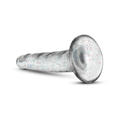 NATURALLY YOURS 5.5 IN. GLITTER DONG REALISTIC DILDO SPARKLING CLEAR