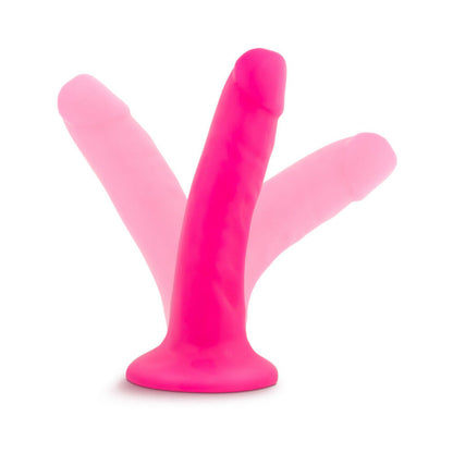 NEO 6 IN. DUAL DENSITY DILDO NEON PINK