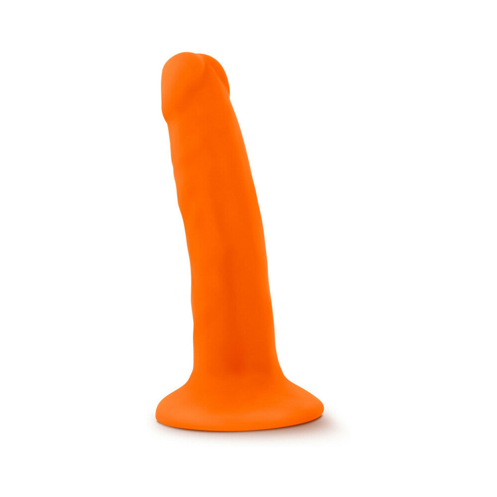 NEO 6 IN. DUAL DENSITY DILDO NEON ORANGE