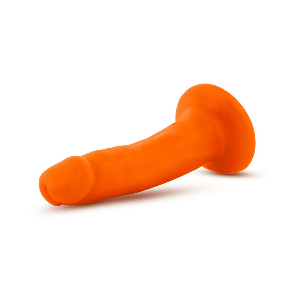NEO 6 IN. DUAL DENSITY DILDO NEON ORANGE