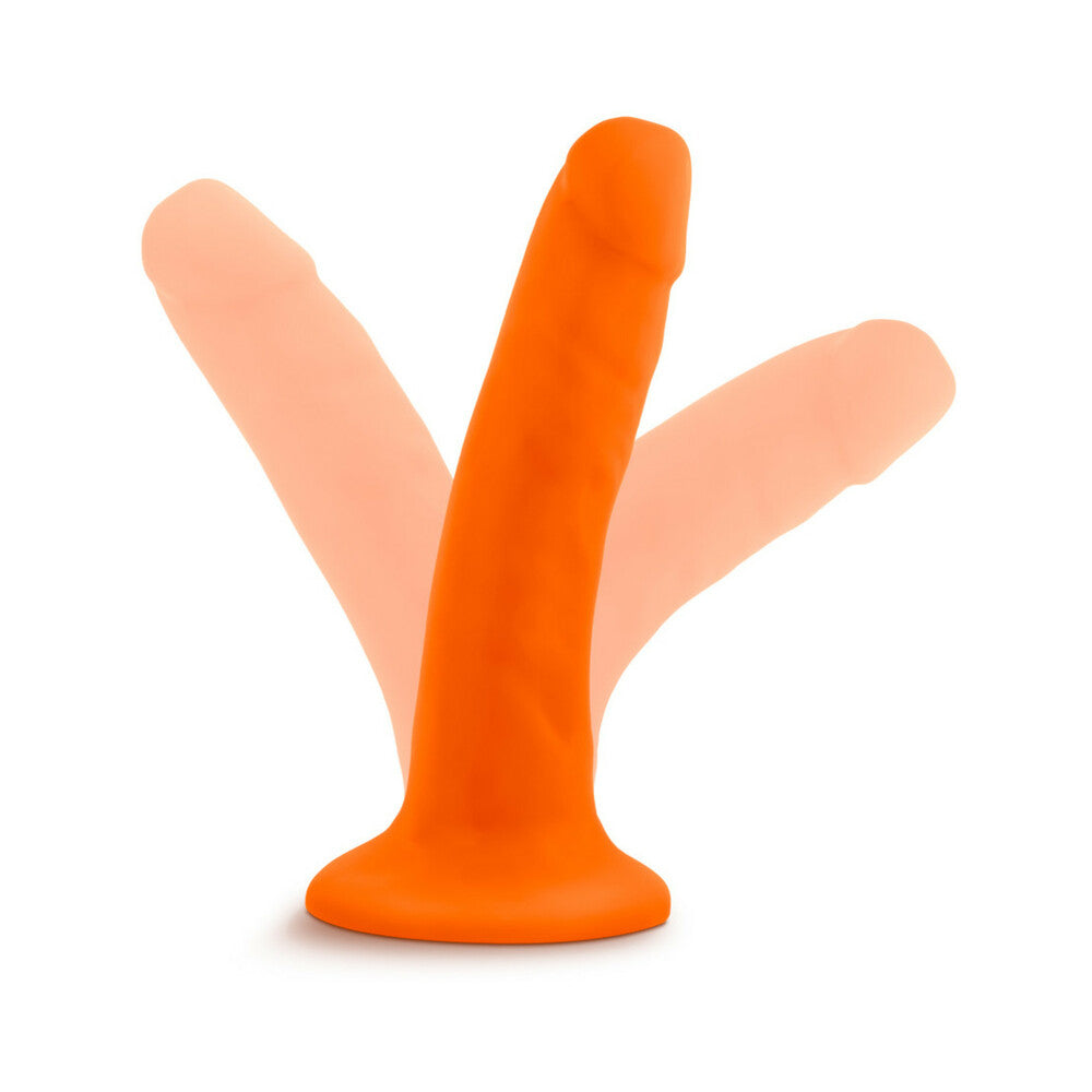 NEO 6 IN. DUAL DENSITY DILDO NEON ORANGE