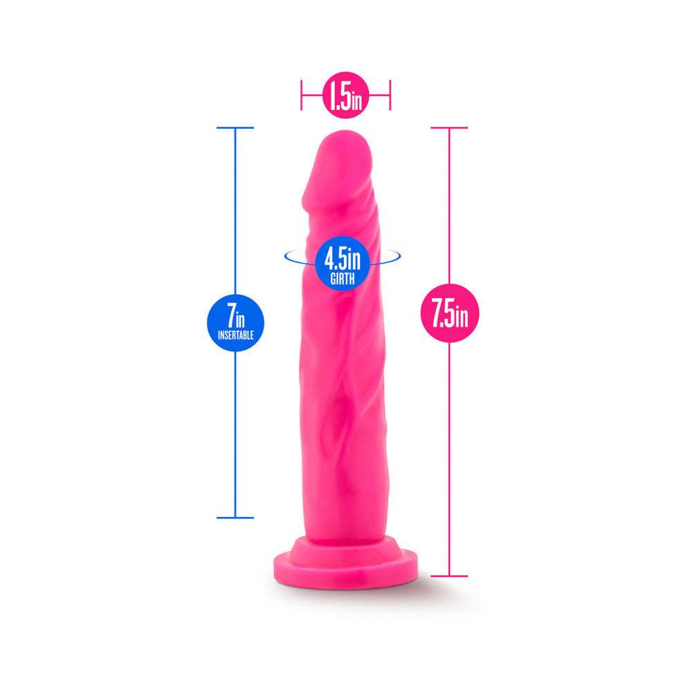 BLUSH - NEO 7.5 IN. DUAL DENSITY DILDO NEON