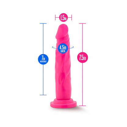 NEO 7.5 IN. DUAL DENSITY DILDO NEON PINK