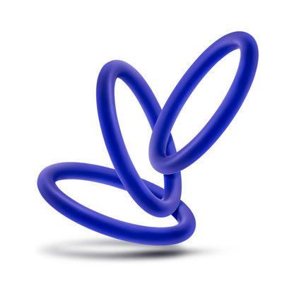 PERFORMANCE VS1 PURE PREMIUM SILICONE COCKRINGS 3-PACK MEDIUM INDIGO