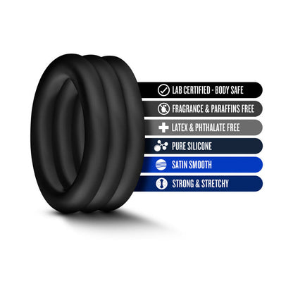 BLUSH - PERFORMANCE VS2 PURE PREMIUM SILICONE COCKRINGS 3 PACK SMALL