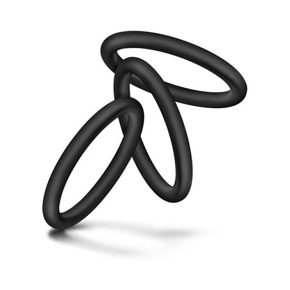 PERFORMANCE VS3 PURE PREMIUM SILICONE COCKRINGS 3-PACK LARGE BLACK