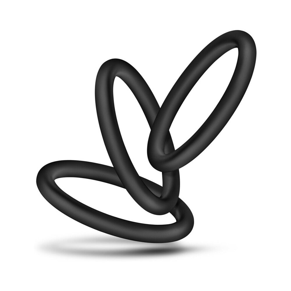 PERFORMANCE VS3 PURE PREMIUM SILICONE COCKRINGS 3-PACK LARGE BLACK