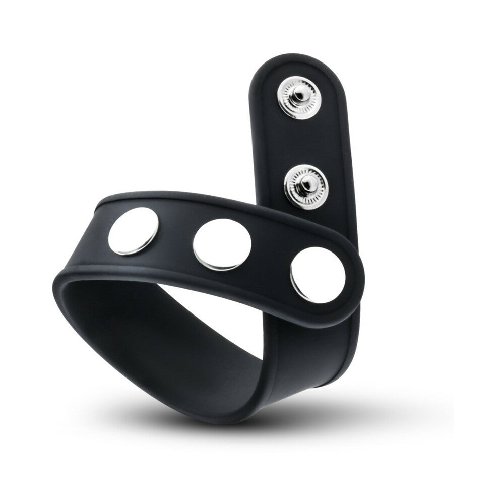 BLUSH - PERFORMANCE VS5 SILICONE 3-SNAP COCK STRAP BLACK