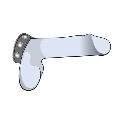 PERFORMANCE VS5 SILICONE 3-SNAP COCK STRAP BLACK