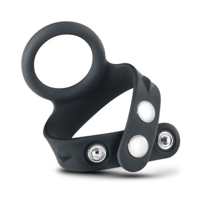 PERFORMANCE VS7 SILICONE COCK & BALL STRAP LARGE BLACK