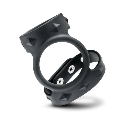 PERFORMANCE VS8 SILICONE DOUBLE COCK & BALL STRAP BLACK