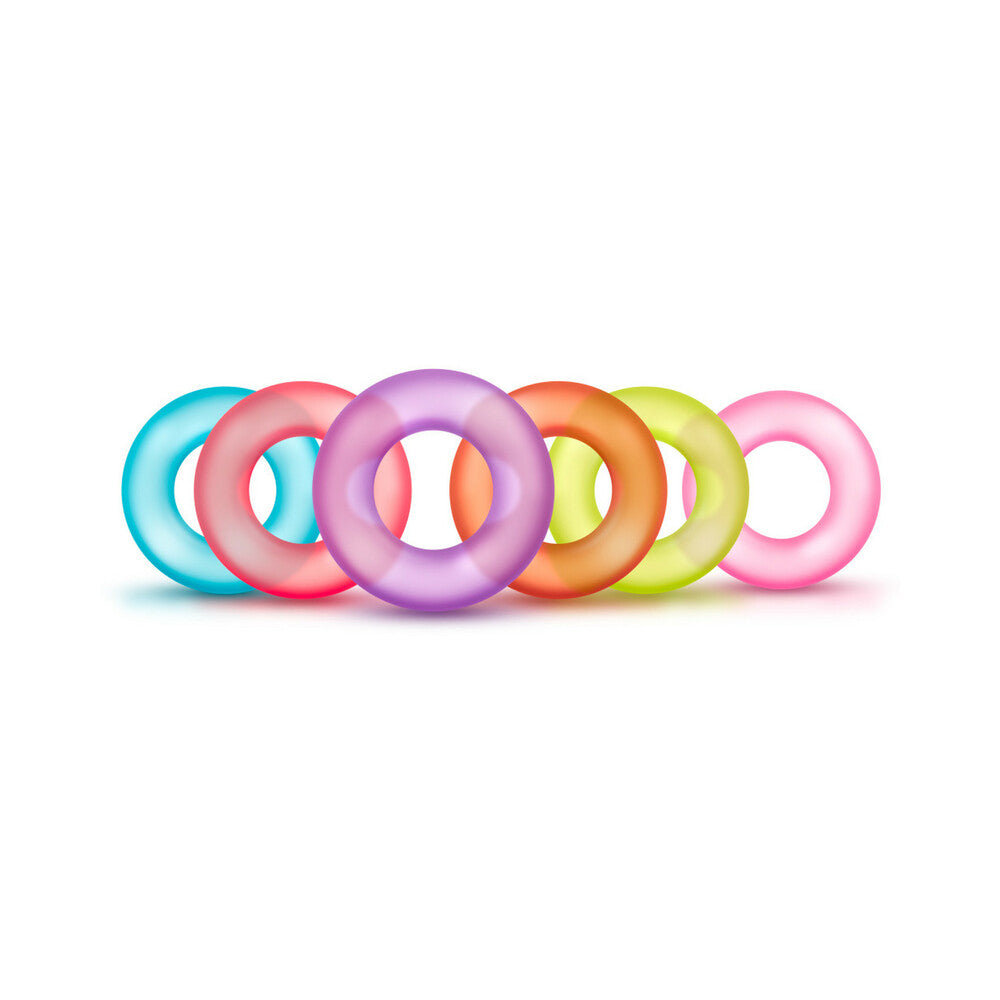 BLUSH - PLAY WITH ME KING OF THE RING COCKRING 6-PACK ASSORTED COLORS