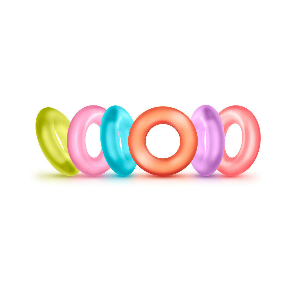 BLUSH - PLAY WITH ME KING OF THE RING COCKRING 6-PACK ASSORTED COLORS