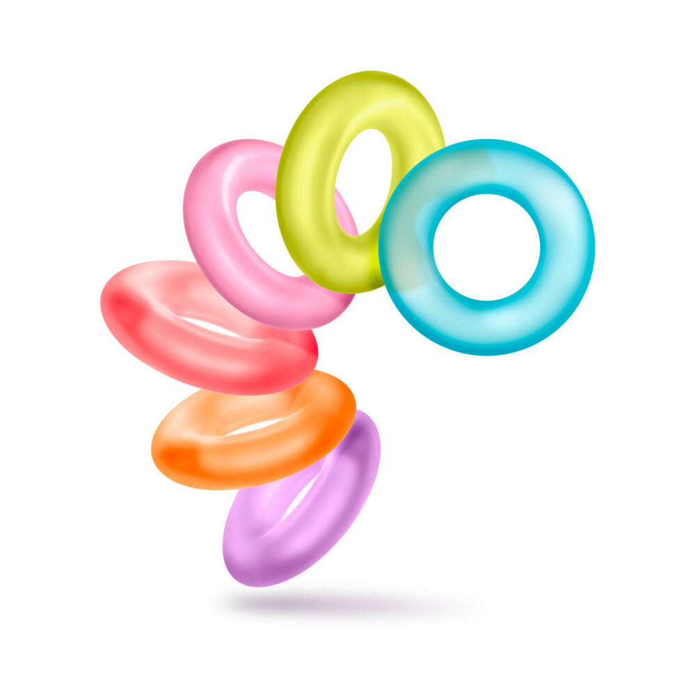 BLUSH - PLAY WITH ME KING OF THE RING COCKRING 6-PACK ASSORTED COLORS