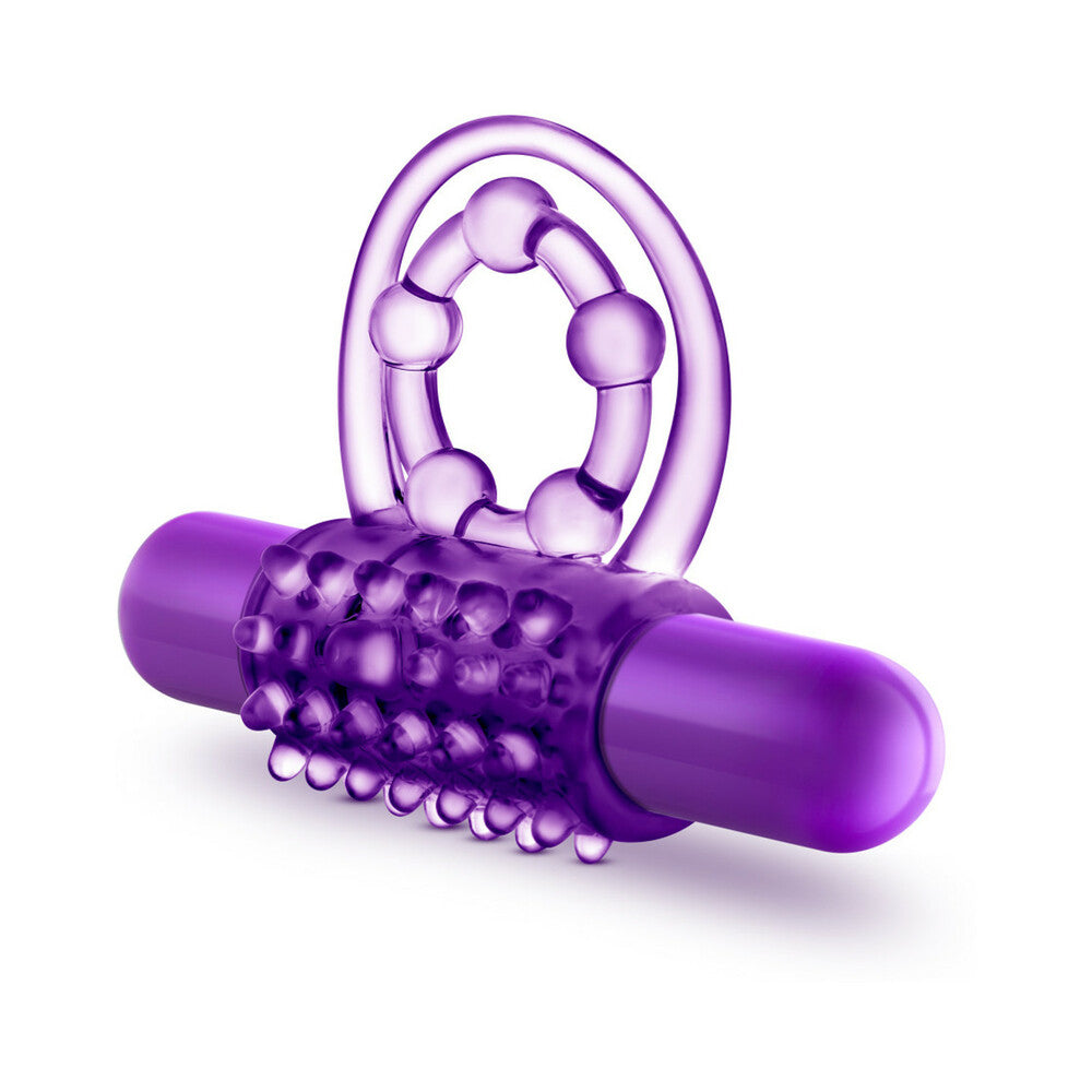 BLUSH - PLAY WITH ME THE PLAYER VIBRATING DOUBLE STRAP COCKRING PURPLE