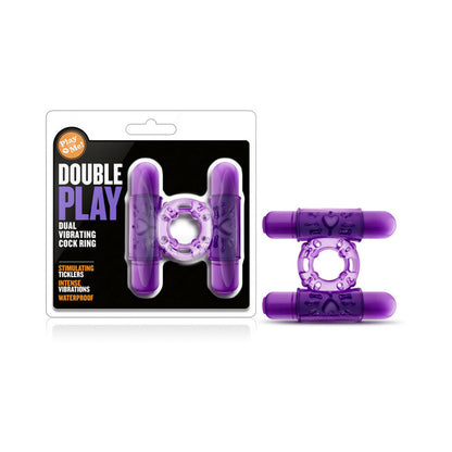 BLUSH - JUEGA CONMIGO ANILLO VIBRADOR DOBLE PARA PENE MORADO