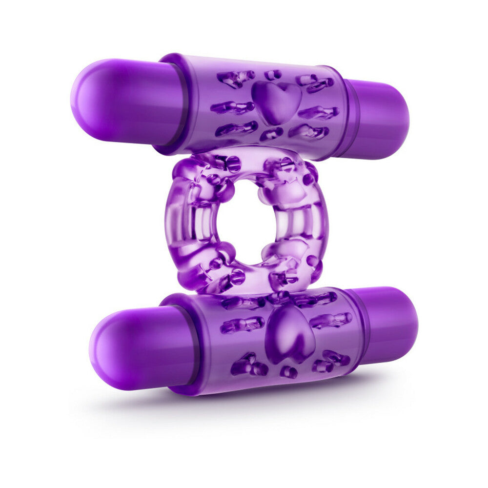 BLUSH - JUEGA CONMIGO ANILLO VIBRADOR DOBLE PARA PENE MORADO