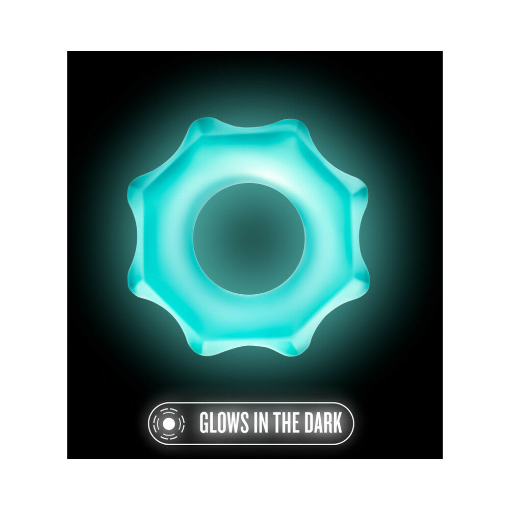 BLUSH - STAY HARD GLO NUTZ COCKRING 40-PIECE DISPLAY FISHBOWL BLUE