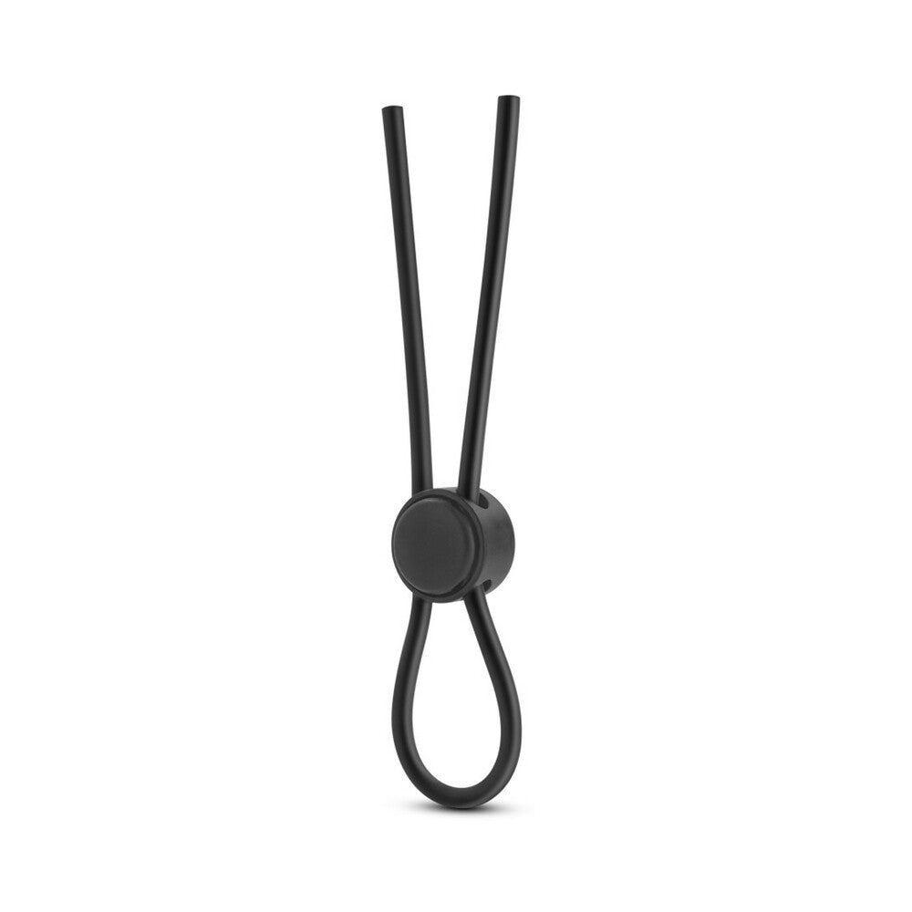STAY HARD SILICONE LOOP LASSO/BOLO COCKRING BLACK