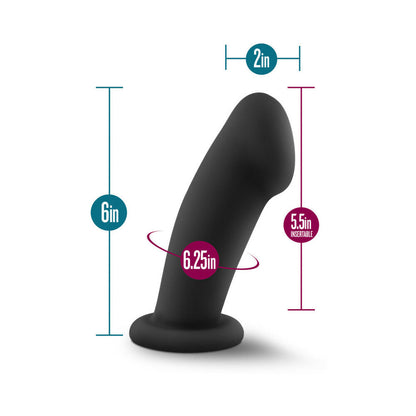 TEMPTASIA ELVIRA 6 IN. SILICONE DILDO BLACK