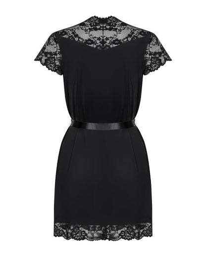 OBSESSIVE - 810-PEI-1 PEIGNOIR BLACK  L/XL
