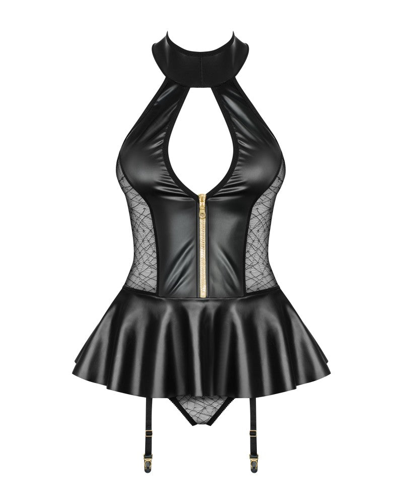 OBSESSIVE - 859-COR-1 CORSET & PANTIES L/XL