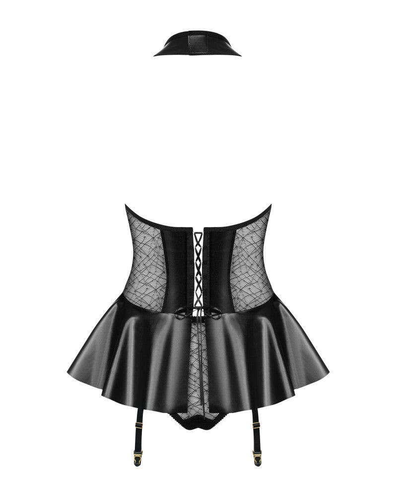 OBSESSIVE - 859-COR-1 CORSET & PANTIES L/XL