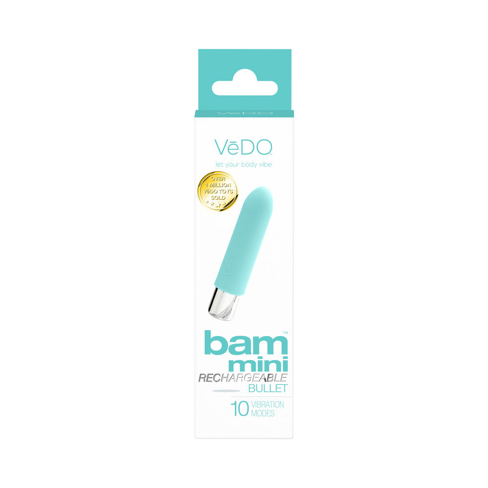 VEDO - BAM MINI RECHARGEABLE BULLET VIBE - TEASE ME TURQUOISE