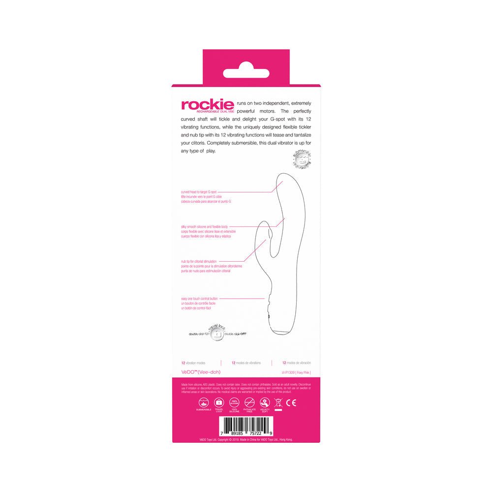 VEDO ROCKIE RECHARGEABLE DUAL VIBE - FOXY PINK