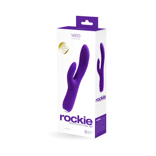 VEDO - VIBRADOR DOBLE RECARGABLE ROCKIE - INTO YOU ÍNDIGO