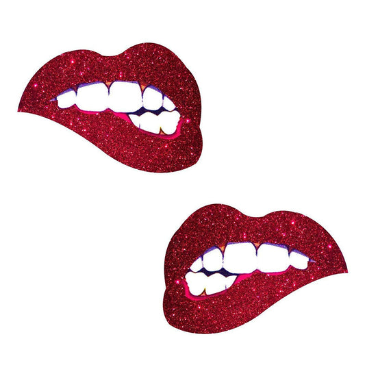 NEVA NUDE - PASTY BITE ME LIPS GLITTER RED