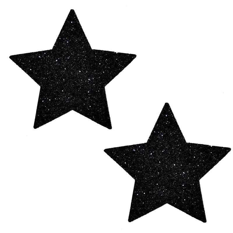 NEVA NUDE - PASTY STAR GLITTER BLACK
