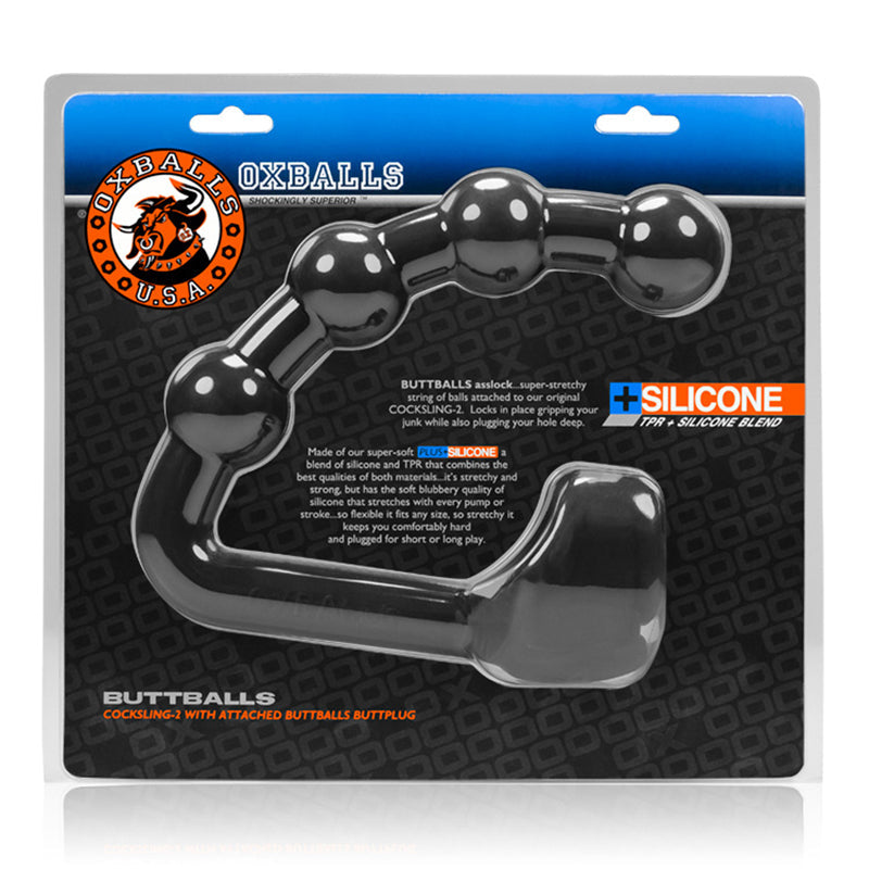 OXBALLS BUTTBALLS ASSLOCK & COCKSLING, BLACK ICE