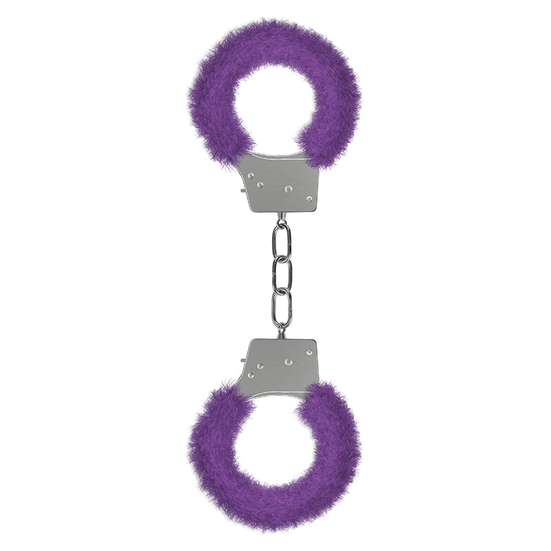 OUCH! BEGINNER''S FURRY HANDCUFFS WITH QUICK-RELEASE PURPLE