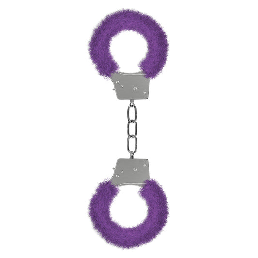 OUCH! BEGINNER''S FURRY HANDCUFFS WITH QUICK-RELEASE PURPLE