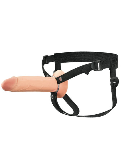 PIPEDREAM - FANTASY X-TENSIONS ELITE - 8" SILICONE HOLLOW STRAP-ON - DUAL DENSITY