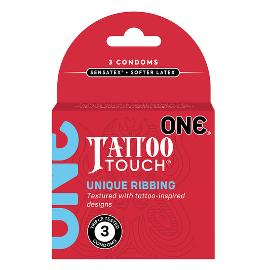 PARADISE MARKETING - ONE TATTOO TOUCH CONDOM 3-PACK