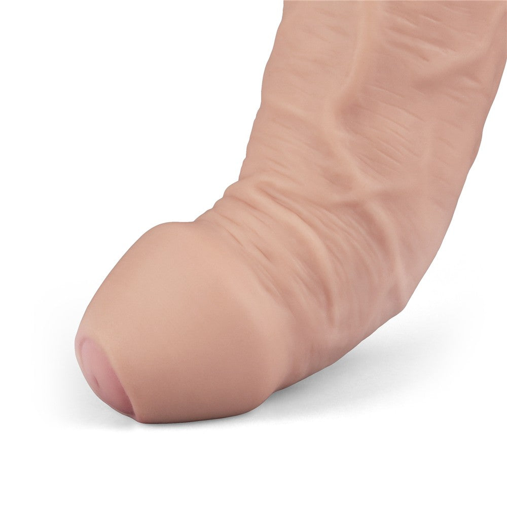 LOVETOY - 9" REAL SOFTEE RECHARGEABLE VIBRATING DILDO (FLESH)