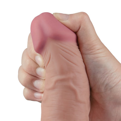 LOVETOY - 9.5" REAL SOFTEE RECHARGEABLE VIBRATING DILDO(FLESH)