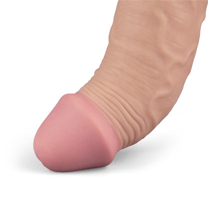 LOVETOY - 9.5" REAL SOFTEE RECHARGEABLE VIBRATING DILDO(FLESH)