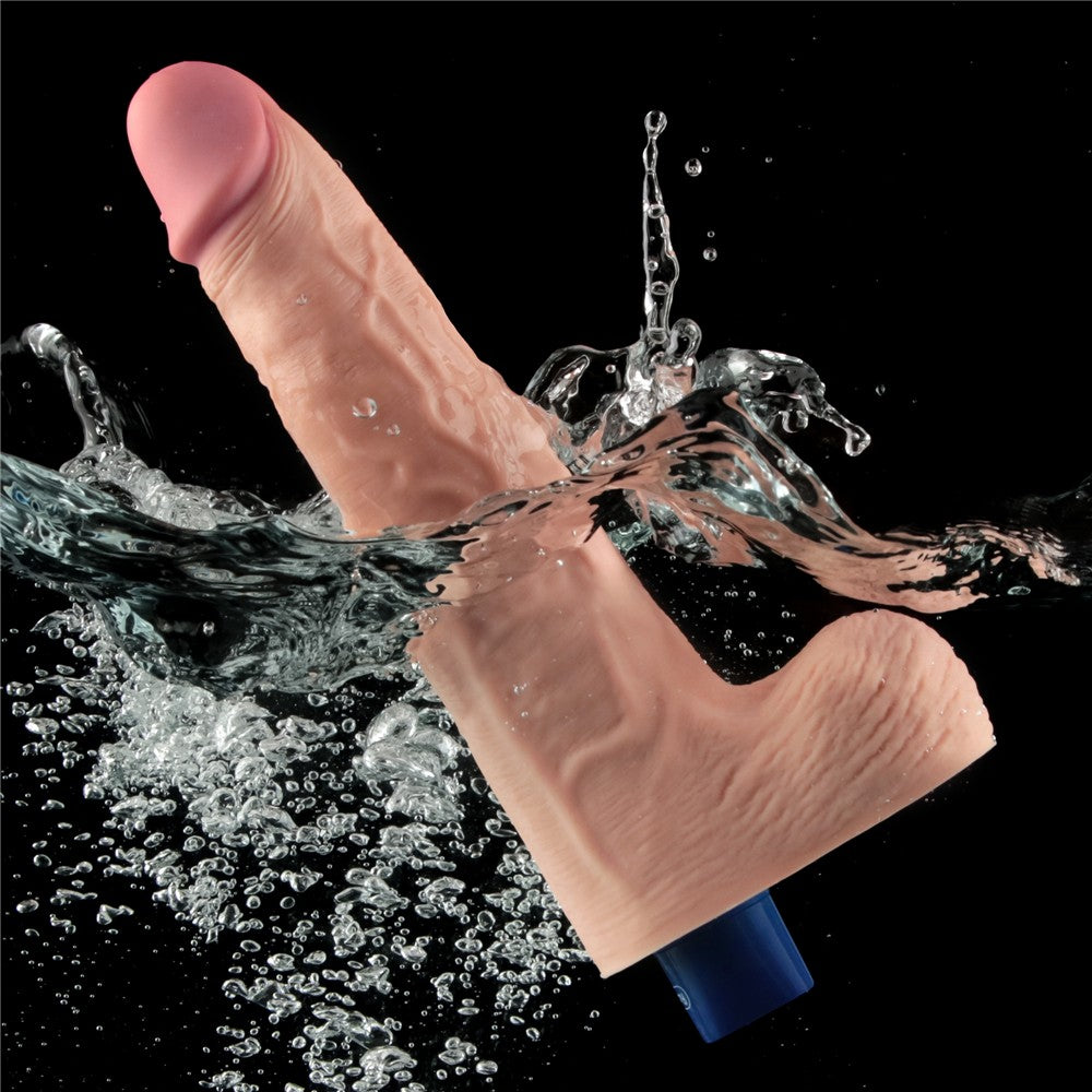 LOVETOY - 10" REAL SOFTEE RECHARGEABLE VIBRATING DILDO(FLESH)_B15O50_4