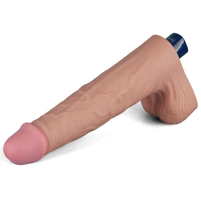 LOVETOY - 10" REAL SOFTEE RECHARGEABLE VIBRATING DILDO(FLESH)_B15O50_4